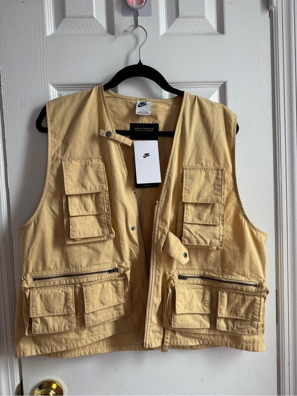 Nike Life Utility Vest Sesame Beige Mens M NWT